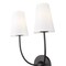 Z-Lite Shannon Wall Sconce, 2-Light, 12.75 In.W x 7.25 In.L x 17 In.H, Matte Black/white 3040-2S-MB - alternate 2